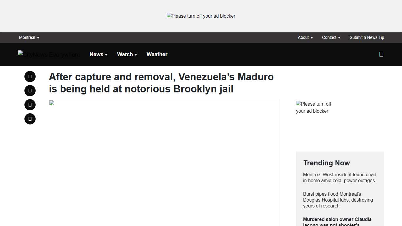 After capture and removal, Venezuela's Maduro is being held at notorious Brooklyn jail